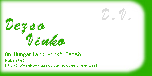 dezso vinko business card